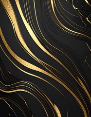 Abstract gold and black marble design