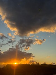 Beautiful skyscape with picturesque clouds