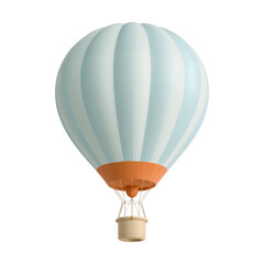 Fototapeta premium Whimsical pastel air balloon ascending into clear skies artistic rendition and ethereal flight