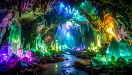 Vibrant Crystal Cave