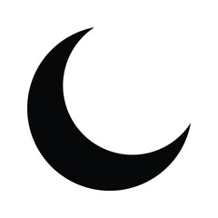 Crescent moon icon design template