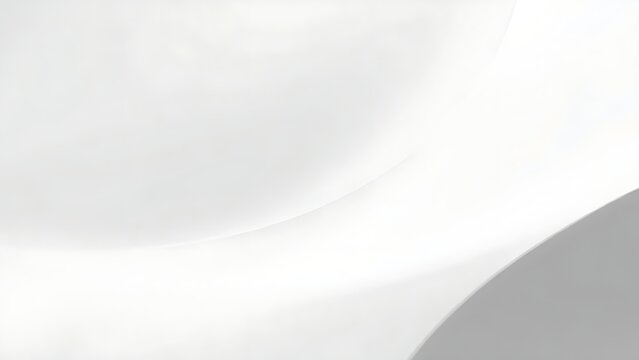 Ultra-minimalist white abstract surface with concave shapes, glowing softly in a futuristic design.
