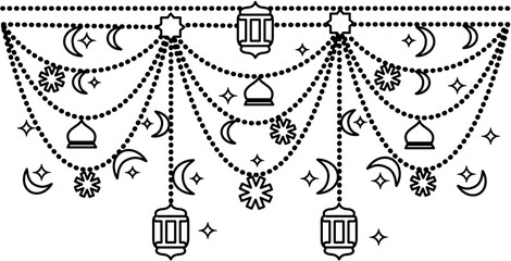 Islamic Decoration with Traditional Arabic Ornament for Ramadan and Eid Festive Design
