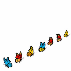 Fototapeta premium Butterfly Vector Illustration for Poster and Template