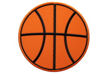 Basketball Patch Badge Embroidered Orange Sports Uniform Team Logo Sew On Fabric Iron