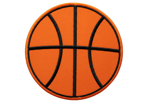 Basketball Patch Badge Embroidered Orange Sports Uniform Team Logo Sew On Fabric Iron