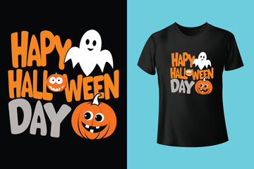 Halloween Illustration t shirt design template halloween time	