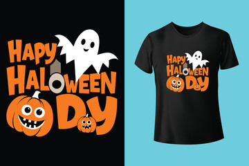Halloween Illustration t shirt design template halloween time	