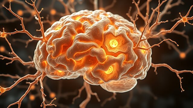 Crystalline lithium structures branching like neurons through aged brain tissue.