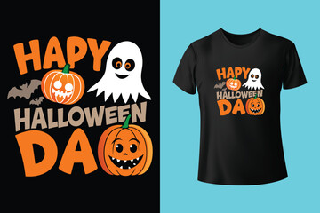 Halloween Illustration t shirt design template halloween time	