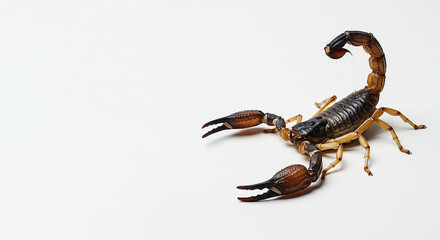 scorpion on white