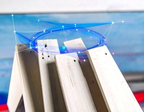 Wooden frames with digital overlay