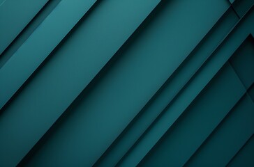 Obraz premium Teal, diagonal, layered, geometric abstract background