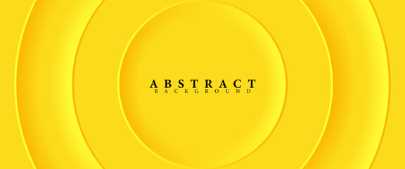 Bright yellow abstract background with layered circular gradient shapes. Modern vector design suitable for banners, posters, presentations, and creative projects.