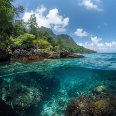 Fototapeta premium tropical island in thailand HD 8K wallpaper Stock Photographic Image