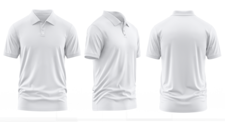 White Collared Shirt Design Template