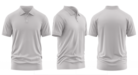 Light Grey Collared Shirt Design Template