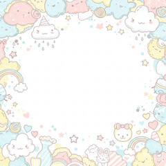 Fototapeta premium baby shower invitation