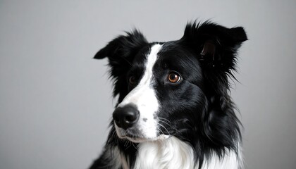 Fototapeta premium Dog portrait against neutral background
