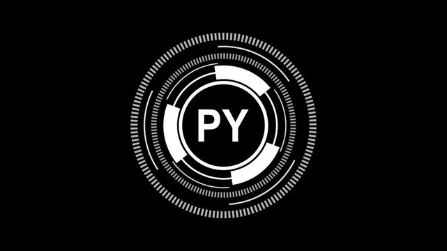 PY &ndash; Futuristic HUD Interface Representing Python&rsquo;s Elegance and Developer Power