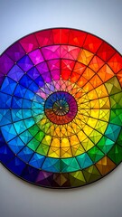 Obraz premium Colorful geometric circle design