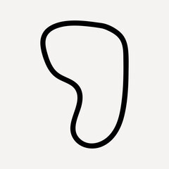 Abstract minimalist organic shape vector