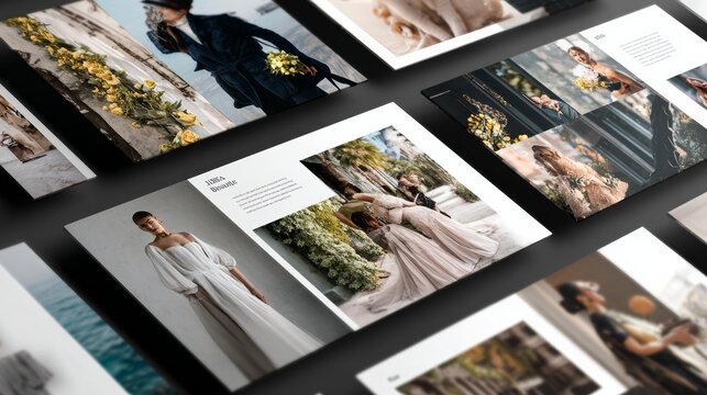 Elegant, lifestyle, fashion slides for presentation design