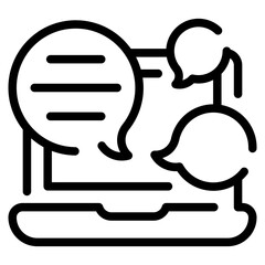 Laptop Chat Bubble