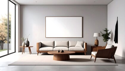 Modern living room mockup