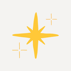 Bright yellow star illustration vector