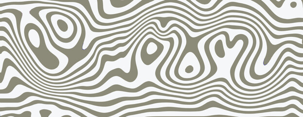 Abstract wavy background with olive green and white patterns. The background features olive green lines creating a fluid texture. Psychedelic pattern background vector. Green background.