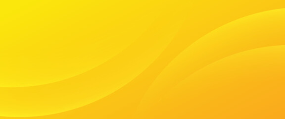 Abstract yellow background with smooth curved gradient waves. Bright and modern vector design for banners, posters, presentations, and digital projects.