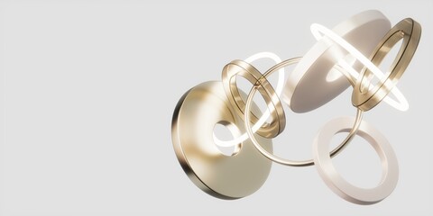 Shiny abstract 3D Rings