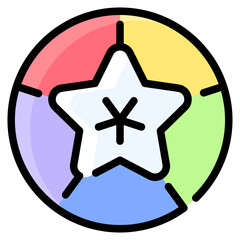 Star in Circle Shape