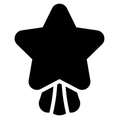 Star with Rainbow Ribbon