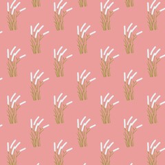 Pastel Grass Pattern seamless floral pattern