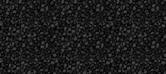 Dark asphalt texture background. Seamless pattern of irregular black and gray shapes. Grunge and rough gray stone pattern. Abstract asphalt or gravel background.