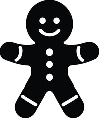 Cartoon gingerbread man vector icon.