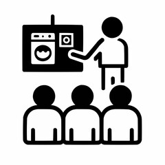 vector illustration of a man and woman with camera