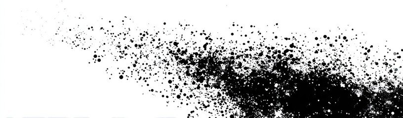 Abstract black speckles dispersed across a white background (1)