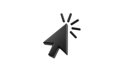 Clicking pointer icon isolated PNG with Transparent Background