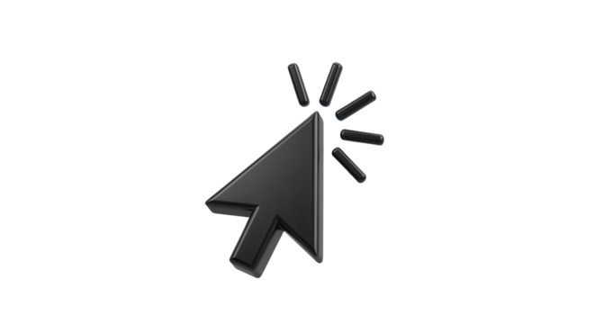 Clicking pointer icon isolated PNG with Transparent Background