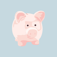 Piggy bank, aesthetic illustration vector