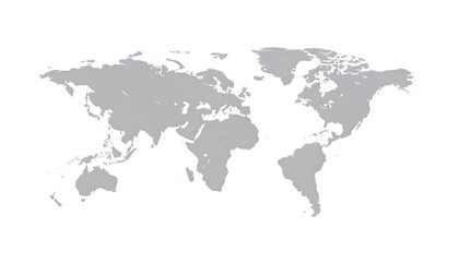 World map, light gray