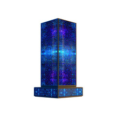 Futuristic Data Center Tower Illuminated Digital Architecture © Sefo