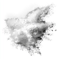White powder explosion on white background (2)
