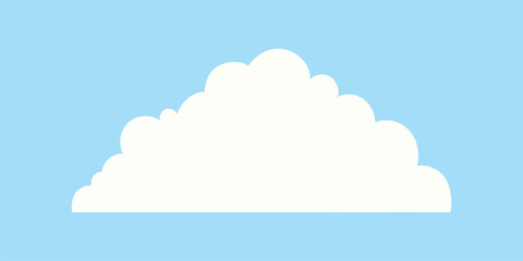 White cloud weather illustration collage element vector