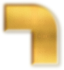 Gold Number 7 Shape 3D Metallic Digit Seven Icon Shiny Golden Symbol Decorative Typography Element Glossy Effect for Design Modern Abstract Graphic