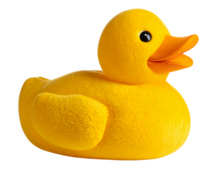 Cheerful Yellow Duckling: A vibrant, sunny yellow duckling exudes charm and playfulness, bringing a touch of joy and whimsy with its simple design.