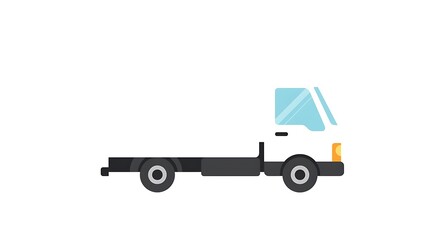 Fototapeta premium Commercial cab and chassis truck illustration for freight hauling and transportation concepts on a clean white background
